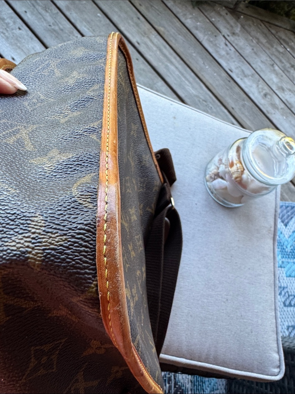 Louis Vuitton Brown Monogram Crossbody Messenger Bag - Picture 6 of 12